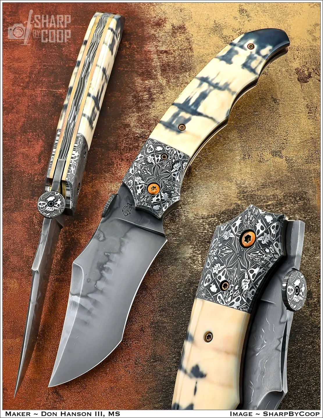 a set of three knives